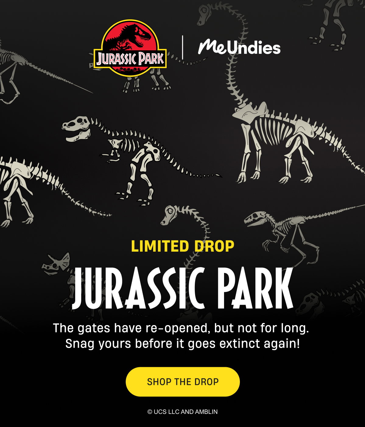MeUndies | Limited Drop | Jurassic Park | Shop The Drop