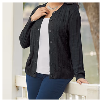 Women's Cable Knit Cardigan