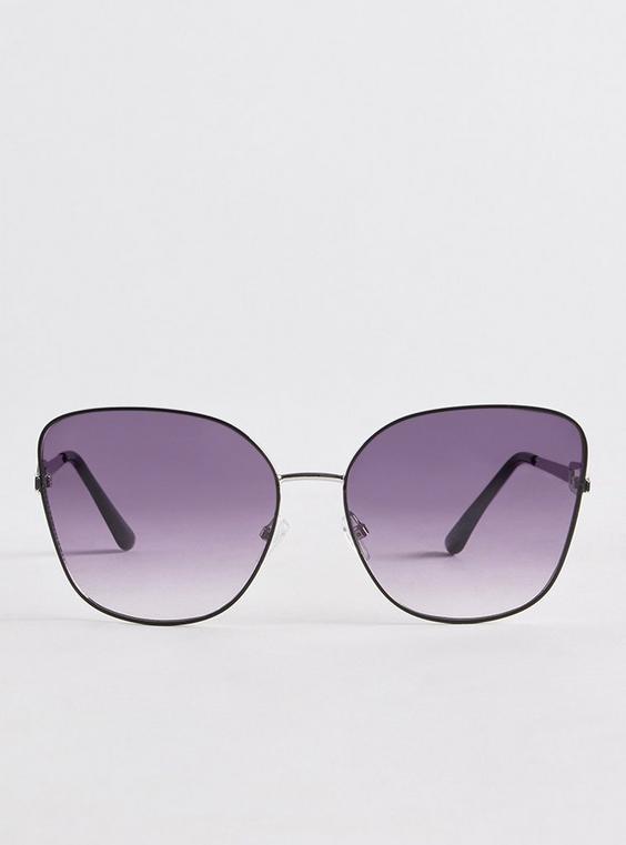 Cat-Eye Smoke Lens Sunglasses