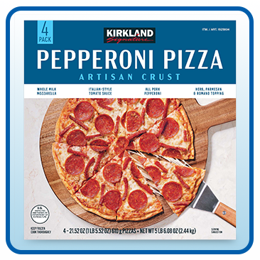 Kirkland Signature Artisan Crust Pepperoni Pizza, 21.52 oz, 4-Count