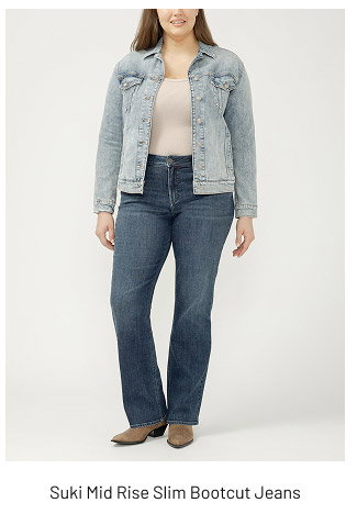 Suki Mid Rise Slim Bootcut Jeans