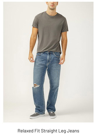 Relaxed Fit Straight Leg Jeans