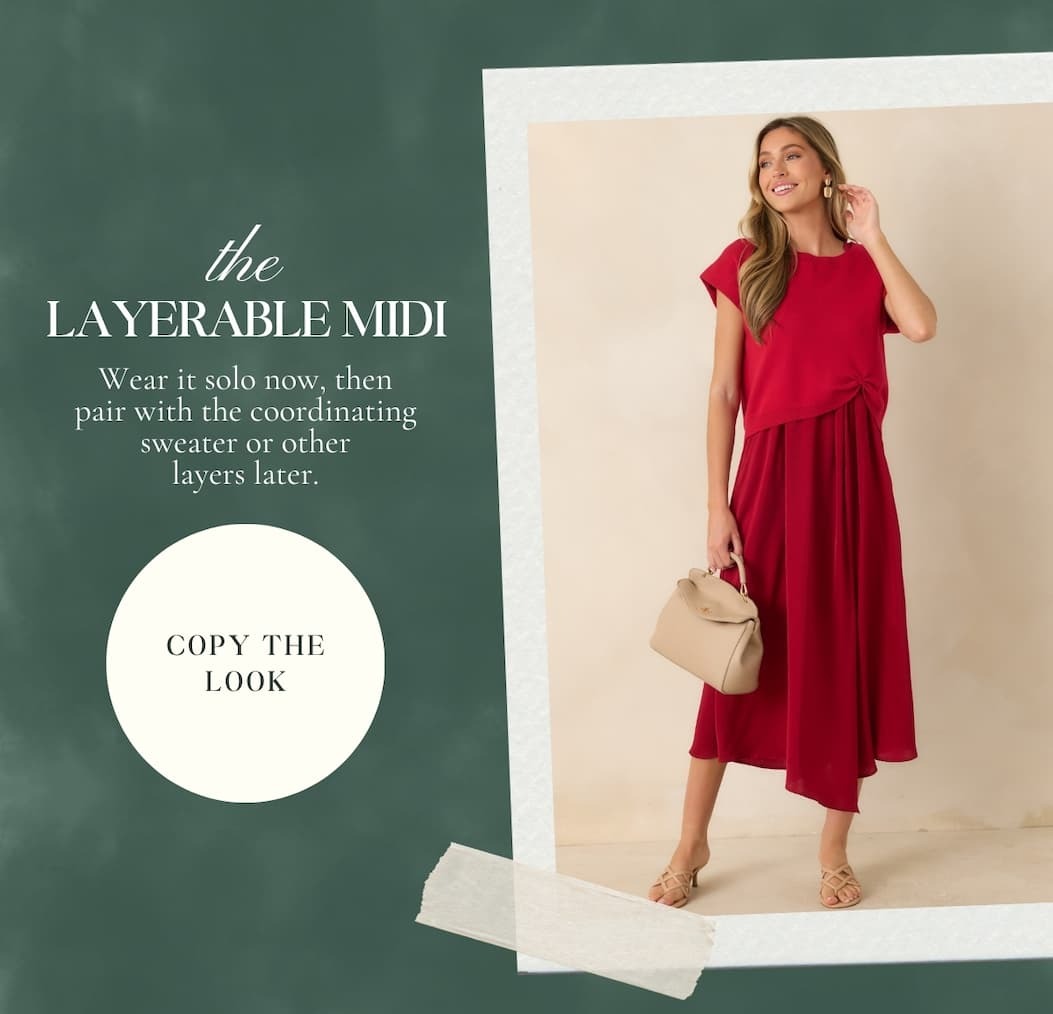 "The layerable midi. Copy the look."