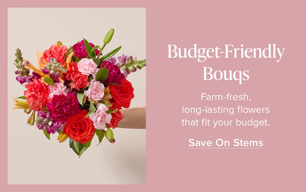 Budget-Friendly Bouqs. Farm-fresh, long-lasting flowers that fit your budget. Save On Stems