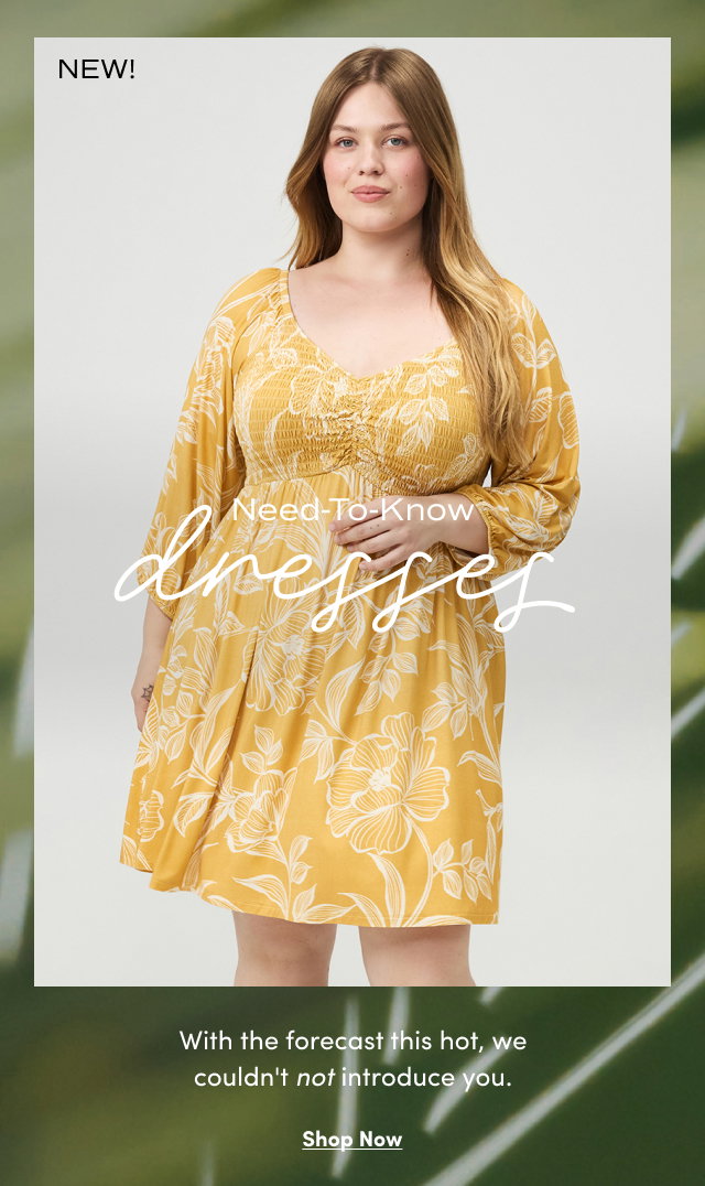 Online Only | Dresses Starting at $25USD* | NEW! | Need to Know dresses | With the forecast this hot, we couldn't not introduce you. | Shop Now >