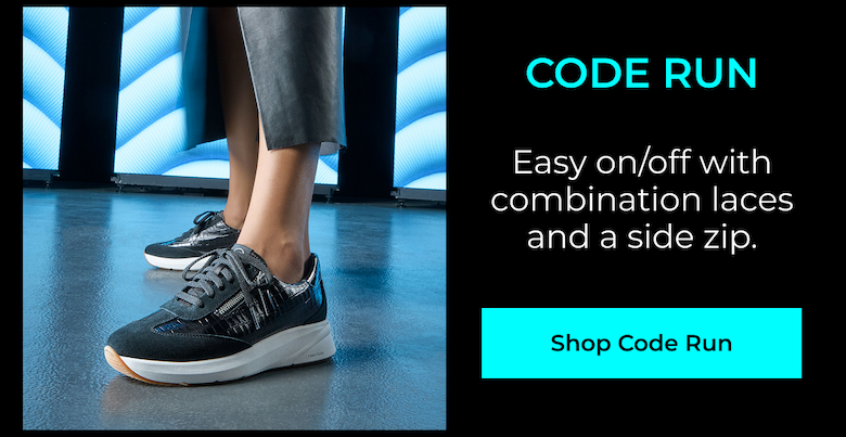 Shop Women's Code Run | Easy on/off with combination laces adn a side zip.