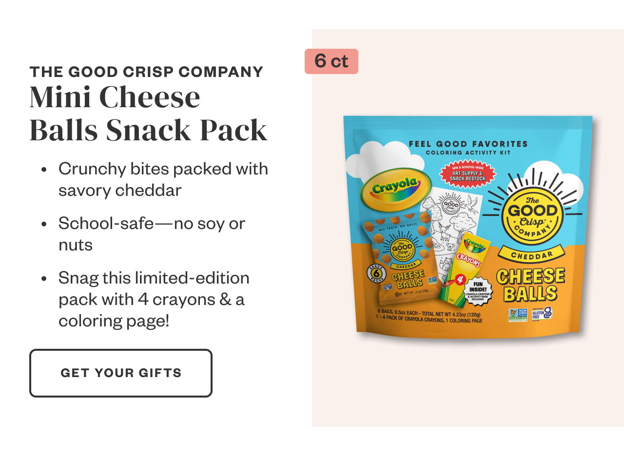 The Good Crisp Company Mini Cheese Balls Snack Pack. Get Your Gifts.