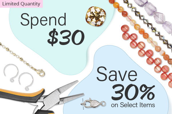 Spend $30, Get 30% Off on Select Items