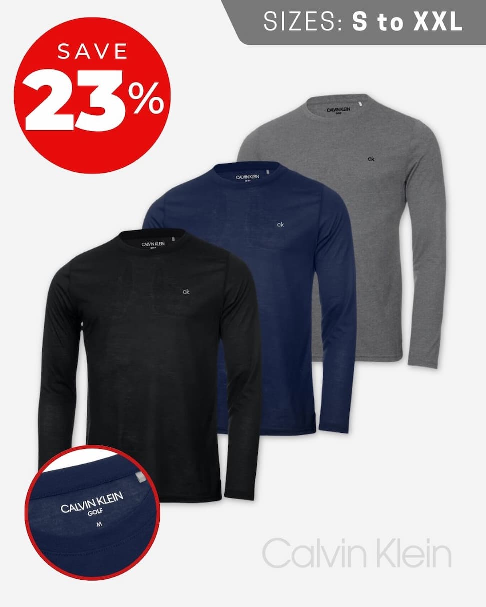 Calvin Klein Mens 2026 Long Sleeve 3 Pack Breathable Wicking T-Shirt