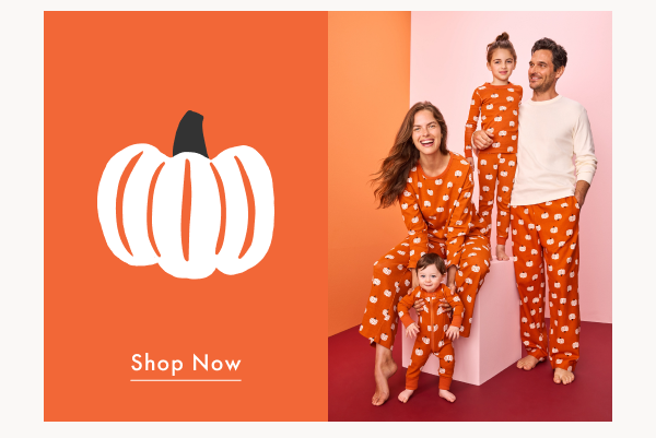 Orange Pumpkins Matching Family Pajamas