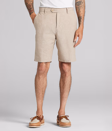 Joseph Abboud Modern Fit Linen Blend Shorts 9