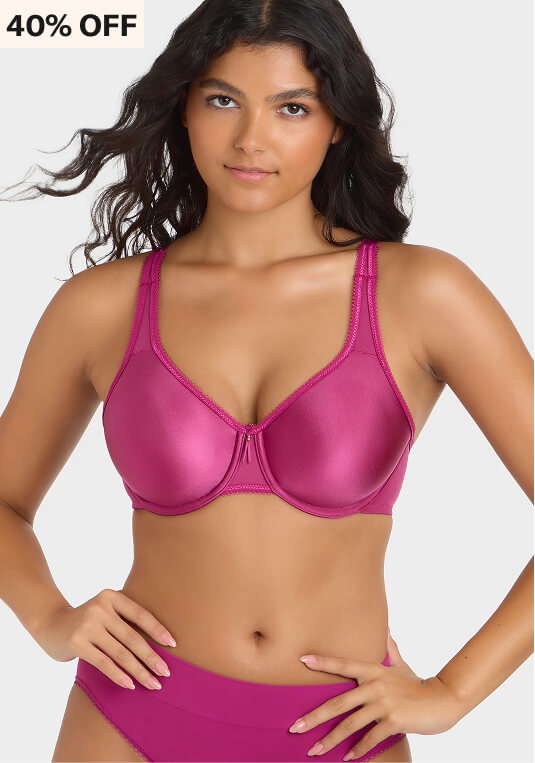 Wacoal Basic Beauty Spacer Bra Color: Berry Fizz