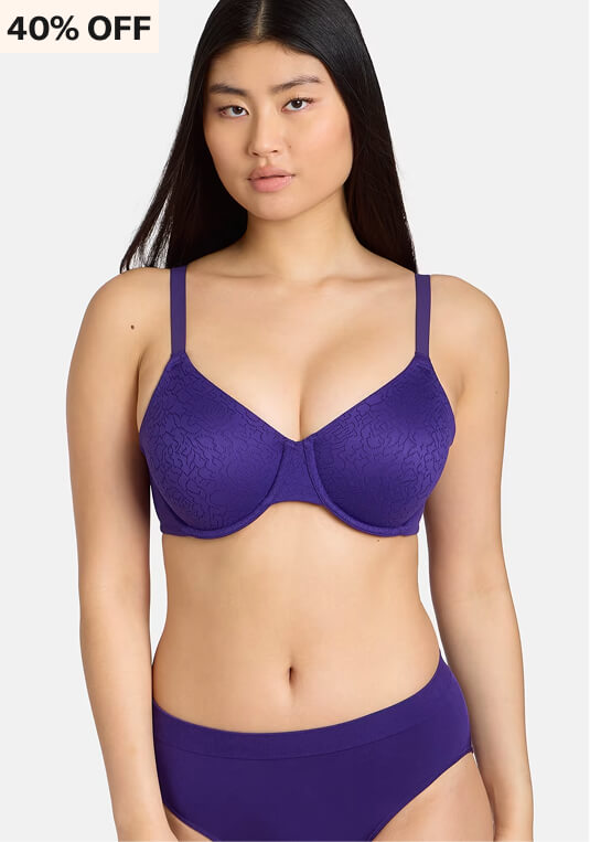 Wacoal Inside Job Side Support Bra Color: Purple Indigo