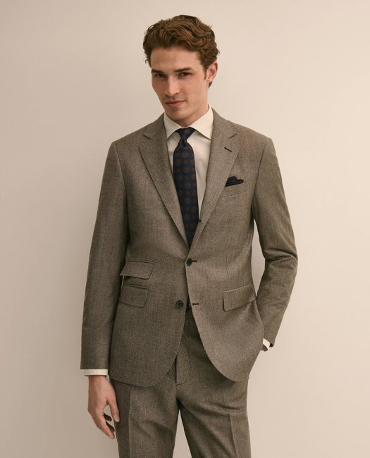 Image of Slim Fit Wool Mini-Houndstooth 1818 Suit