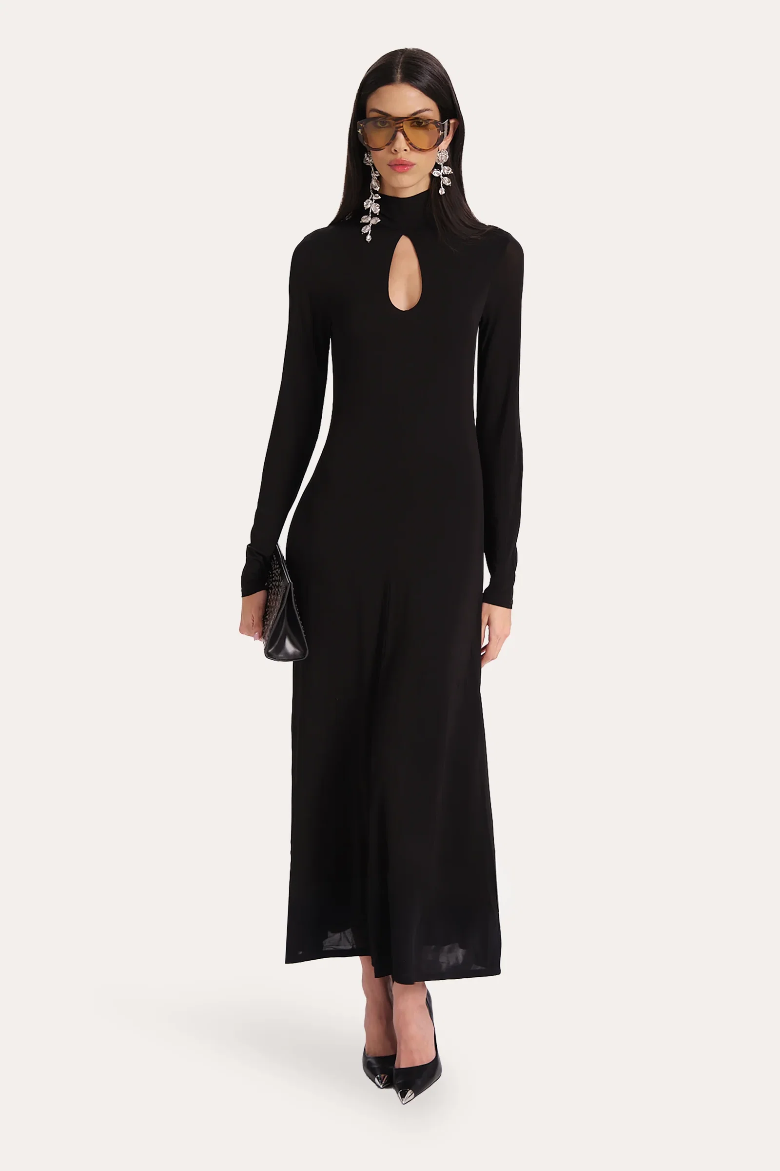 Image of Raven Keyhole Midi Dress
