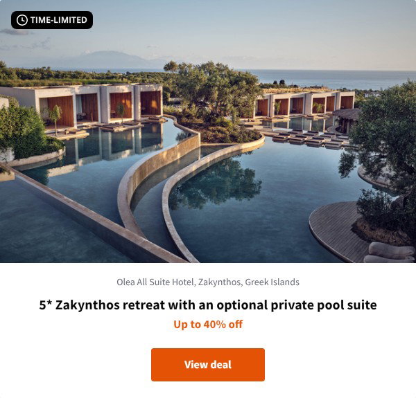 5* Zakynthos retreat with an optional private pool suite
