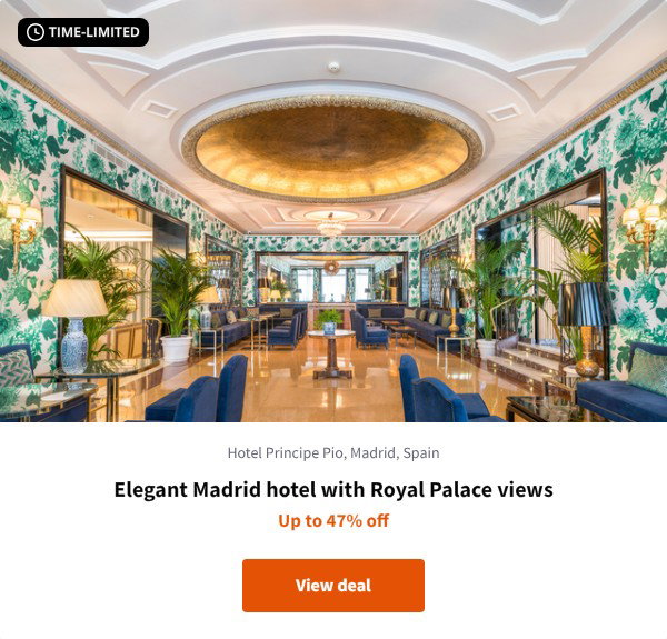 Elegant Madrid hotel with Royal Palace views