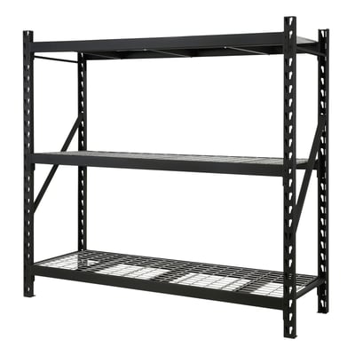 Ironton 3-Tier Storage Shelving, 77in.W x 72in.H x 24in.D, 6000-Lb. Capacity