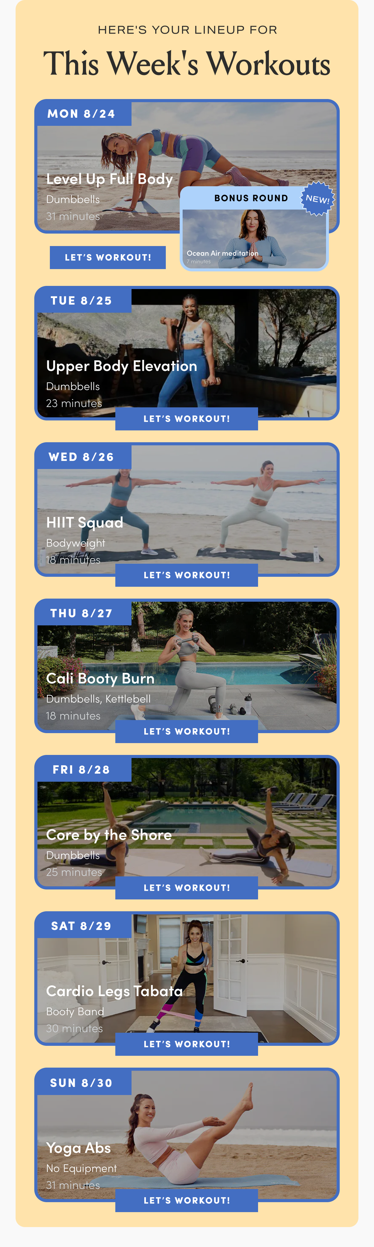 This Week's Workouts