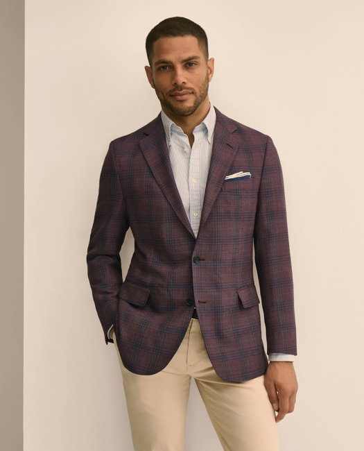 Image of Classic Fit Wool Overcheck Hopsack