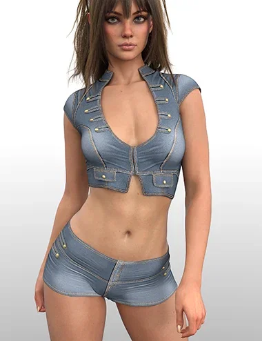 X-Fashion Command Chic Outfit for Genesis 9 and 8 Female