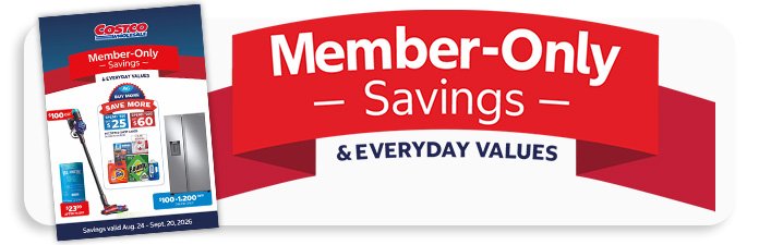 Member Only Savings in Warehouse and online