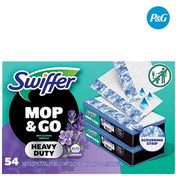 Swiffer Mop & Go Heavy Duty Wet Mopping Cloths
