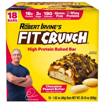 Robert Irvine’s Fit Crunch Chocolate Peanut Butter Baked Protein Bars