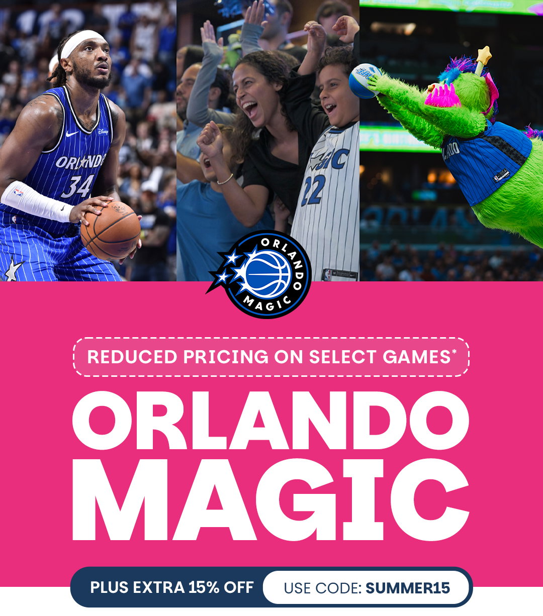 Orlando Magic: Reduced Pricing + Extra 15% off!