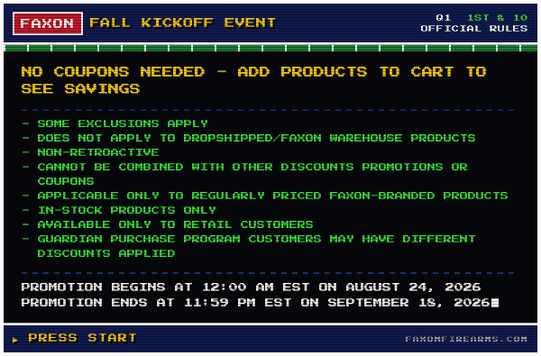 FAXON FALL KICKOFF SALE TERMS AND CONDITIONS