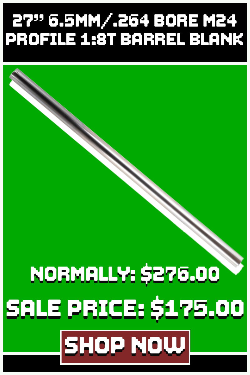 FAXON 27 6.5MM/.264 BORE M24 PROFILE 1:8T BARREL BLANK