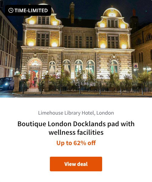 Boutique London Docklands pad with wellness facilities