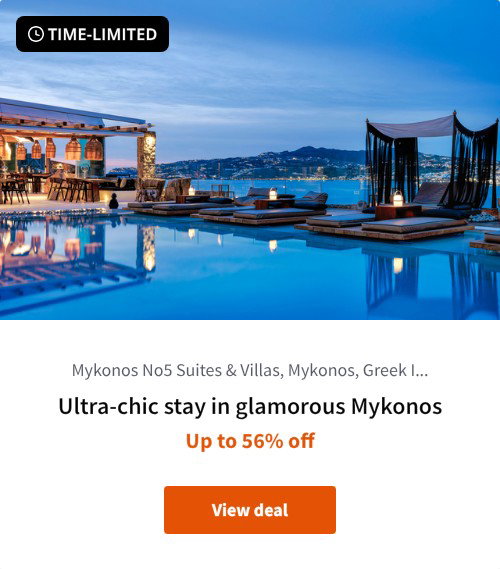 Ultra-chic stay in glamorous Mykonos