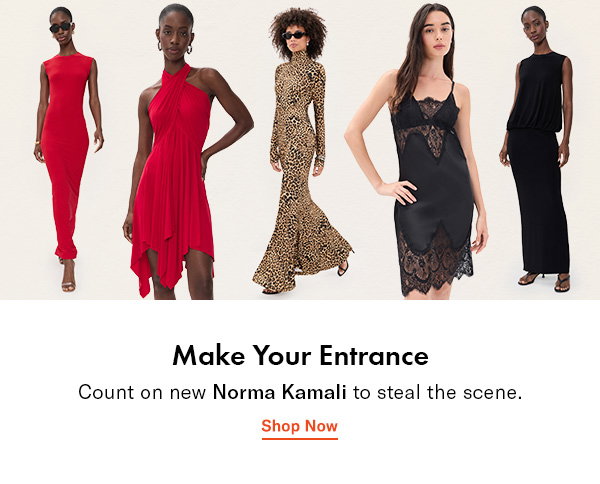 Make your Entrance: Count on new Norma Kamali to steal the scene.