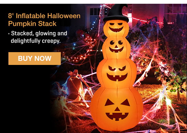 8' Inflatable Halloween Pumpkin Stack