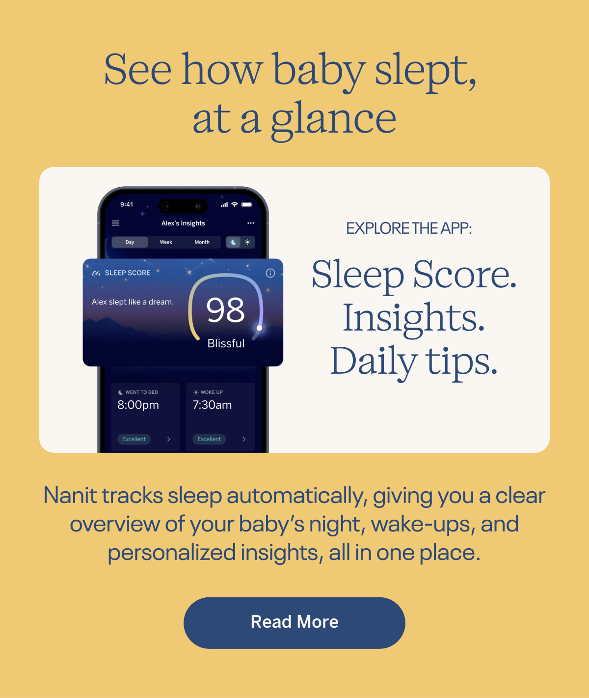 See how baby slept, at a glance