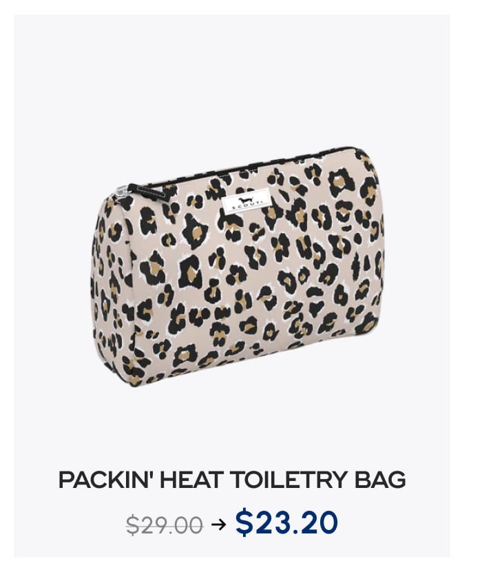 SCOUT. PACKIN' HEAT TOILETRY BAG. $29.00 → $23.20