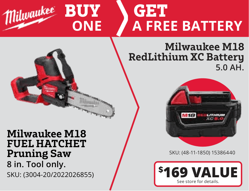 milwaukee pruning saw bogo
