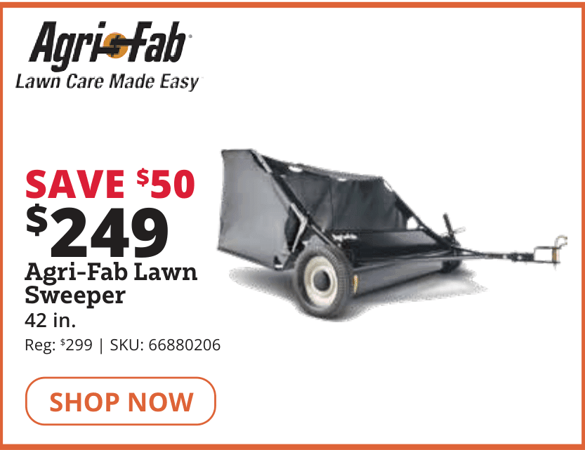 agri-fab ;awn sweeper