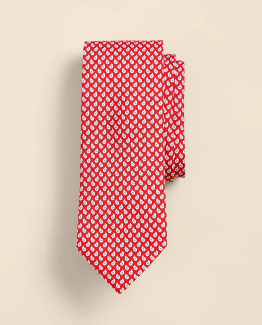 Image of Silk Pine Foulard Tie - Suit Tie