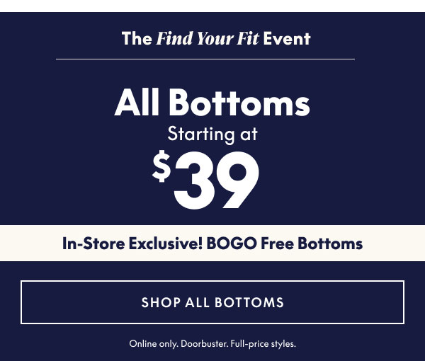 Bottoms starting at $39