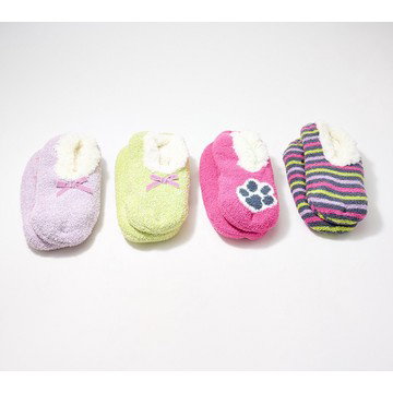 MUK LUKS Set of 4 Aloe Infused Ballerina Slipper Socks