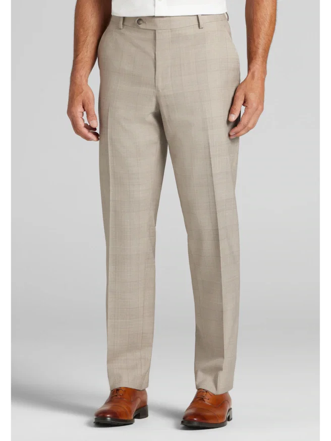 Traveler® COOL<i>MOTION</i> Tailored Fit Plaid Suit Separates Pants