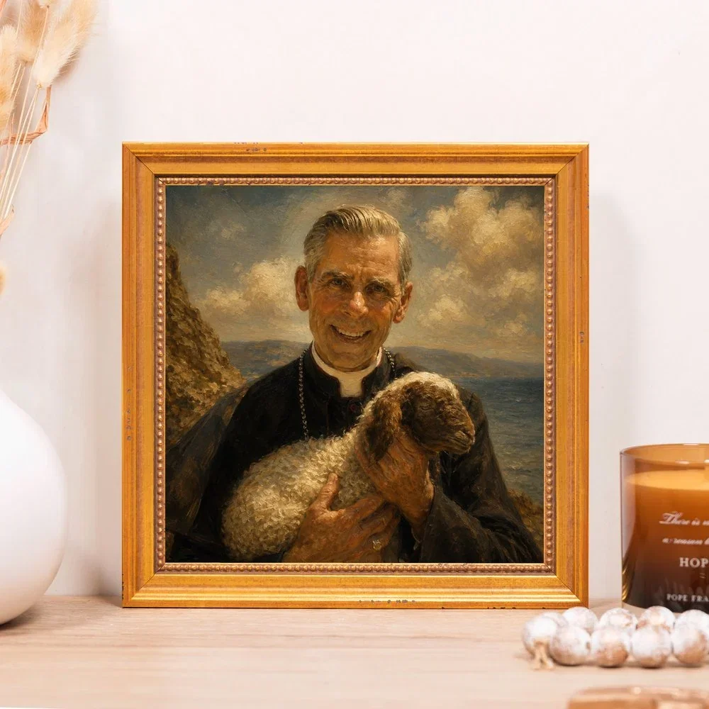 Fulton Sheen Holding a Lamb - Sacred Mini Collection