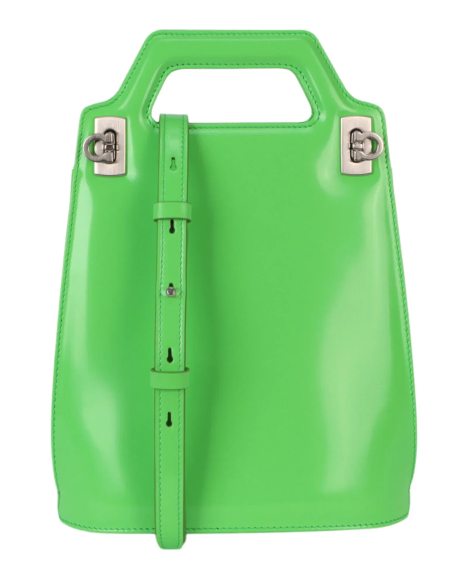 Image of Ferragamo Wanda Patent Leather Bag