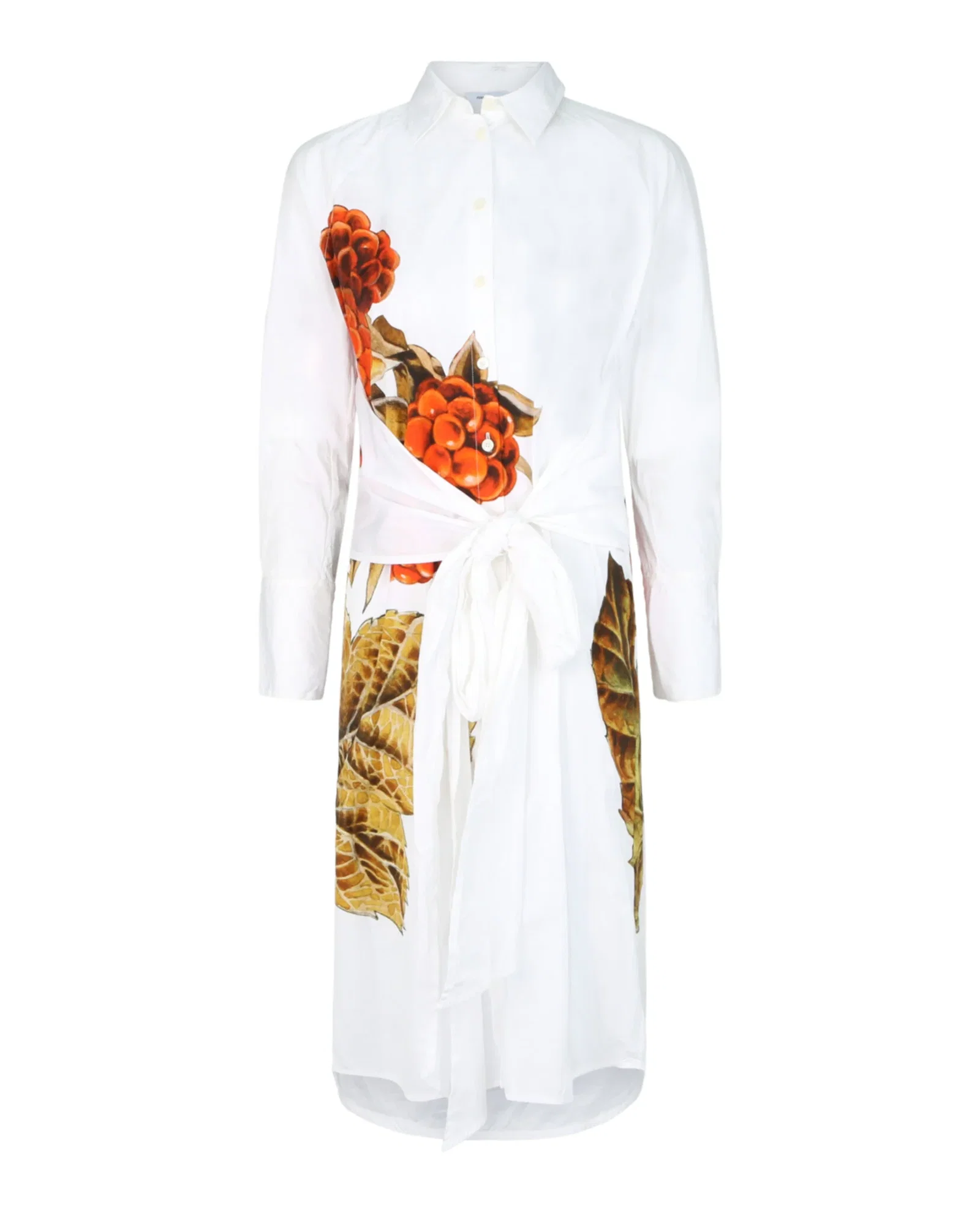 Image of Ferragamo Botanical Shirt Dress