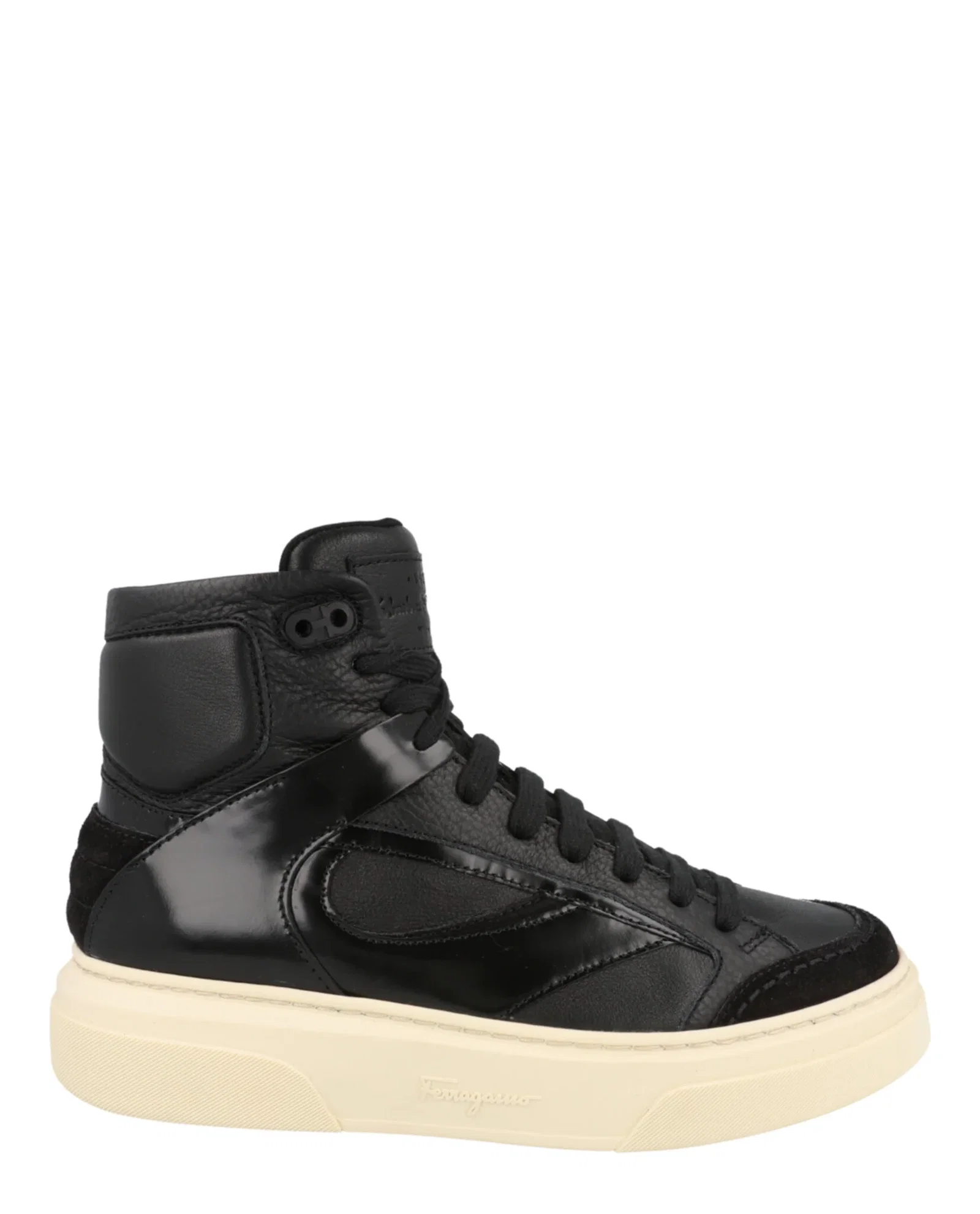 Image of Ferragamo Cassio High-Top Sneakers
