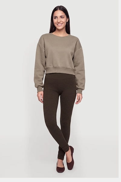 Shop Striped Pattern Textured Seamless Leggings