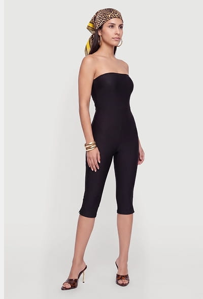 Shop Strapless Capri Jumpsuit