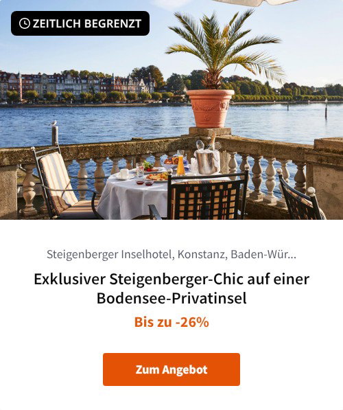 Exklusiver Steigenberger-Chic auf einer Bodensee-Privatinsel